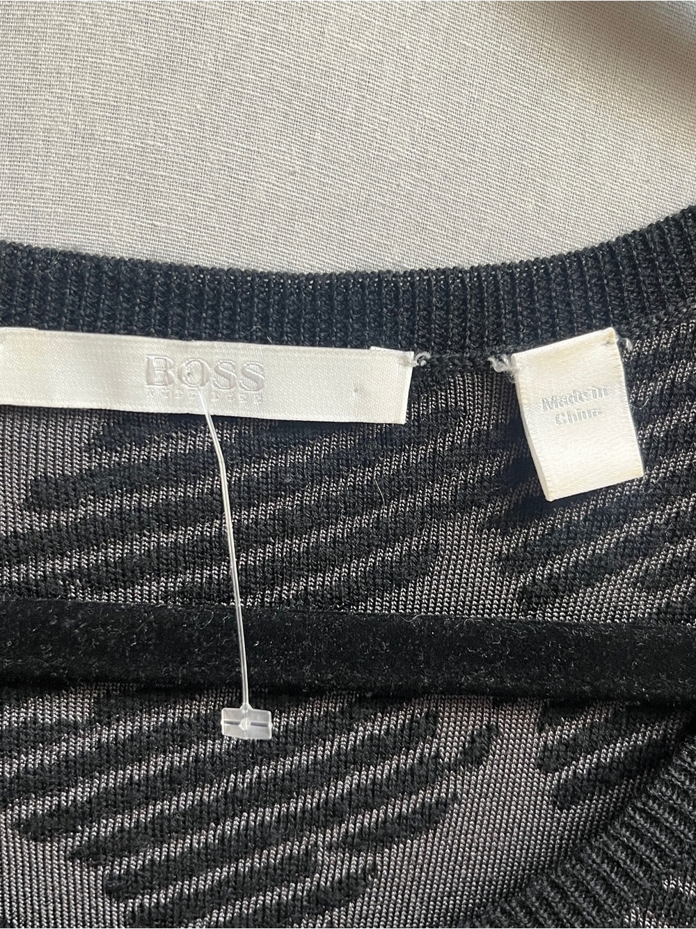 Hugo Boss wool knit long sleeve crewneck sweater dress Sz M - Picture 3 of 12